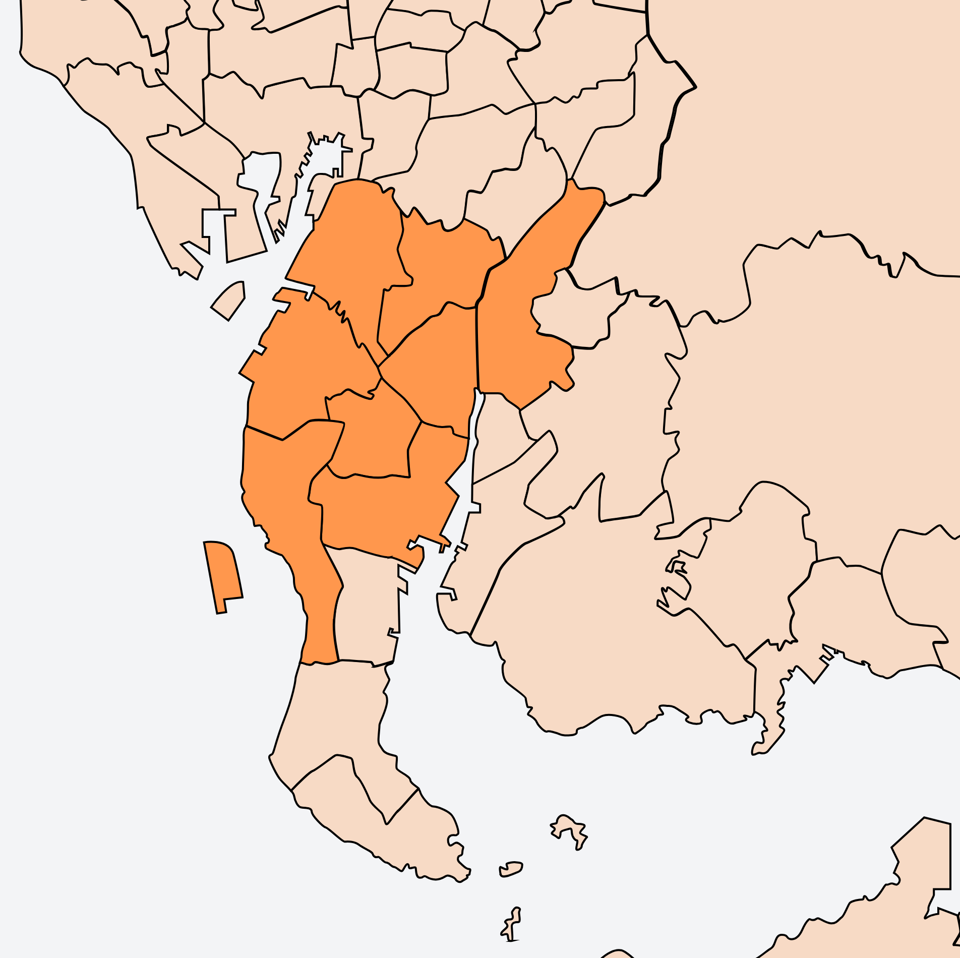 施工可能地域マップ -- 知多半島全域