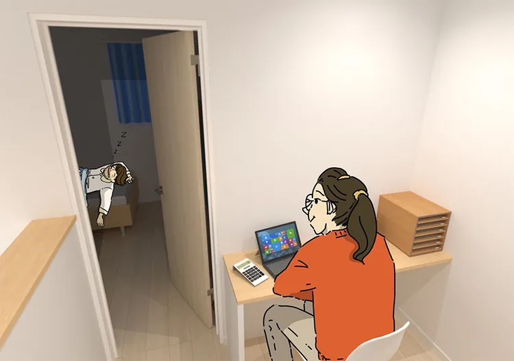 こどもの寝顔をみながら家事をする.jpg